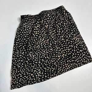 Catherines Womens 1X 18/20W Black Geometric‎ Elastic Waist Wide Leg Pants